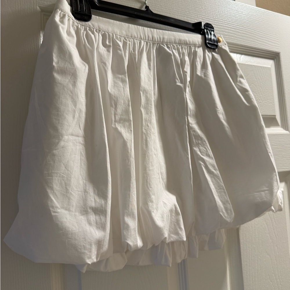 J. Crew Bubble White Skirt